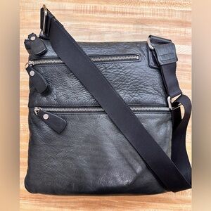 Margot Genuine Leather Triple Chrome Zipper Crossbody Satchel